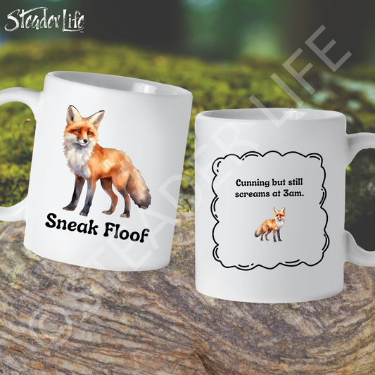 Sneak Floof Fox - 15 oz White Ceramic Mug