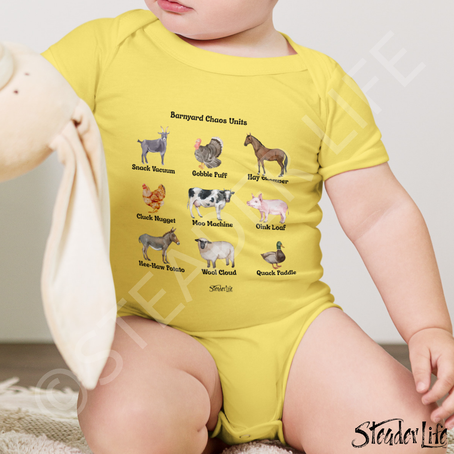 Barnyard Chaos Units - Baby Short-Sleeve Funsie