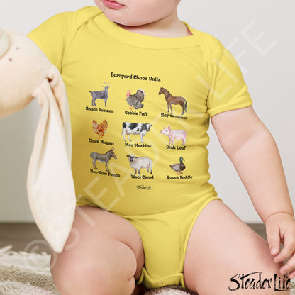 Barnyard Chaos Units - Baby Short-Sleeve Funsie