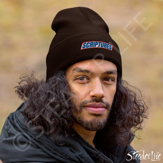 Steader Way™ Scriptures Chocolate - Cuffed Beanie