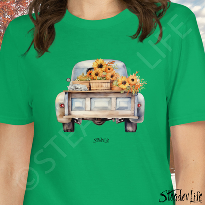 Fall Blooms Vintage Truck - Women's Tee