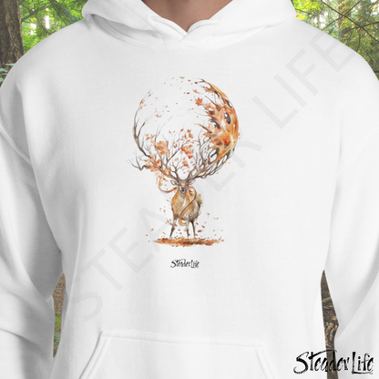 Autumn's Embrace Buck - Adult Hoodie