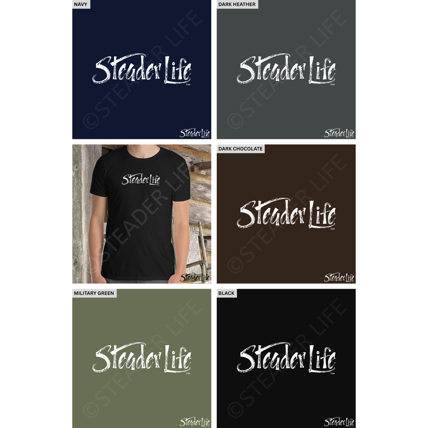 Steader Life™ Originals Logo - Dark Adult Tee