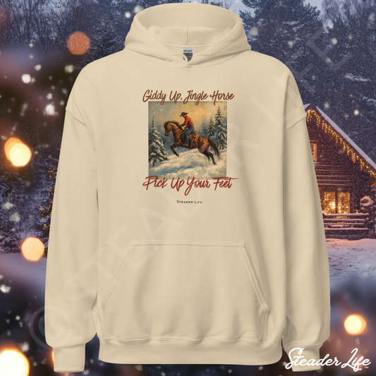 Giddy Up Jingle Horse - Men's Hoodie