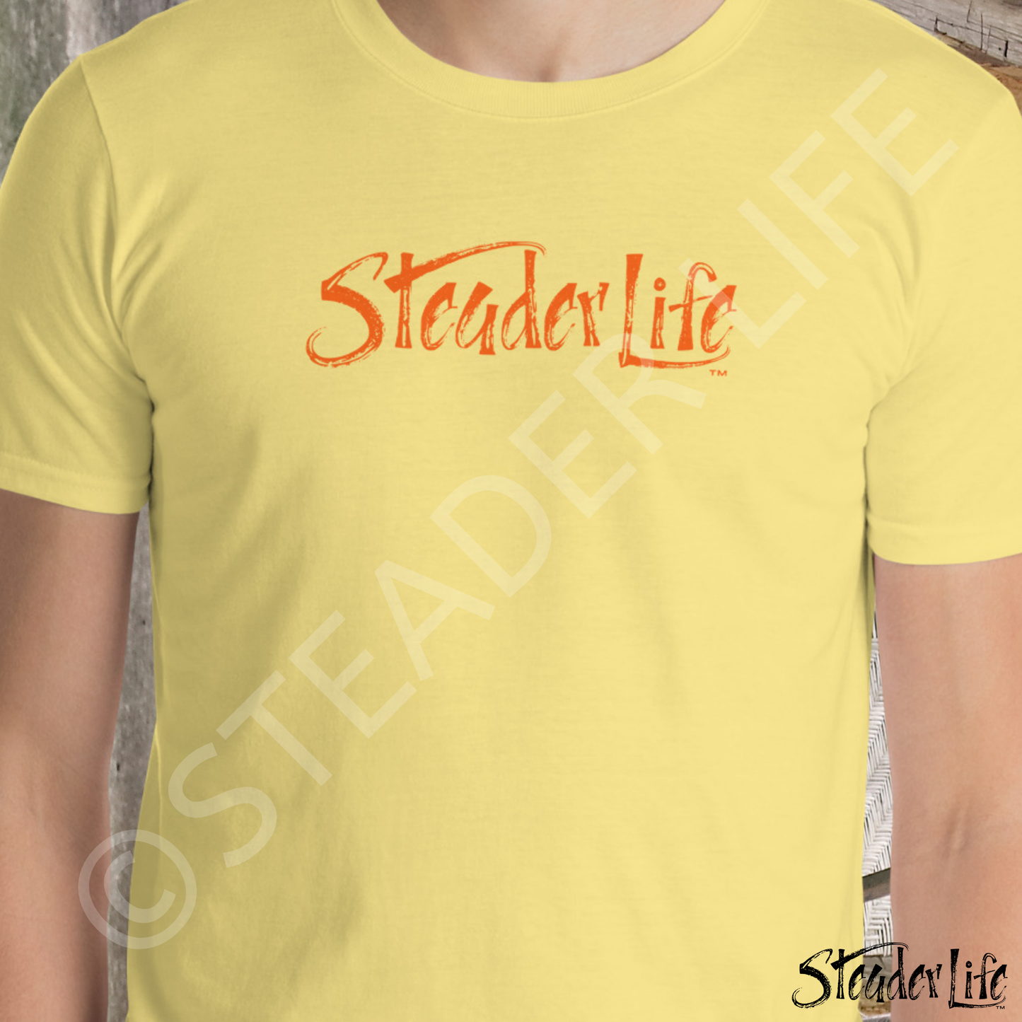 Steader Life™ Blaze Orange Logo - Men's Tee