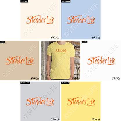 Steader Life™ Blaze Orange Logo - Men's Tee