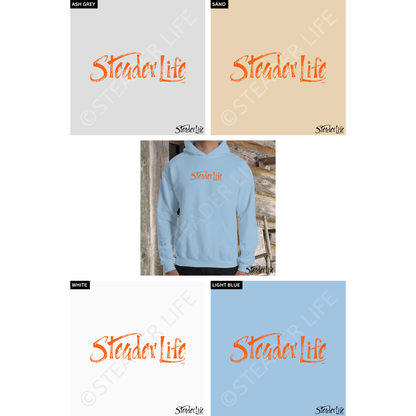 Steader Life™ Blaze Orange Logo - Men's Hoodie