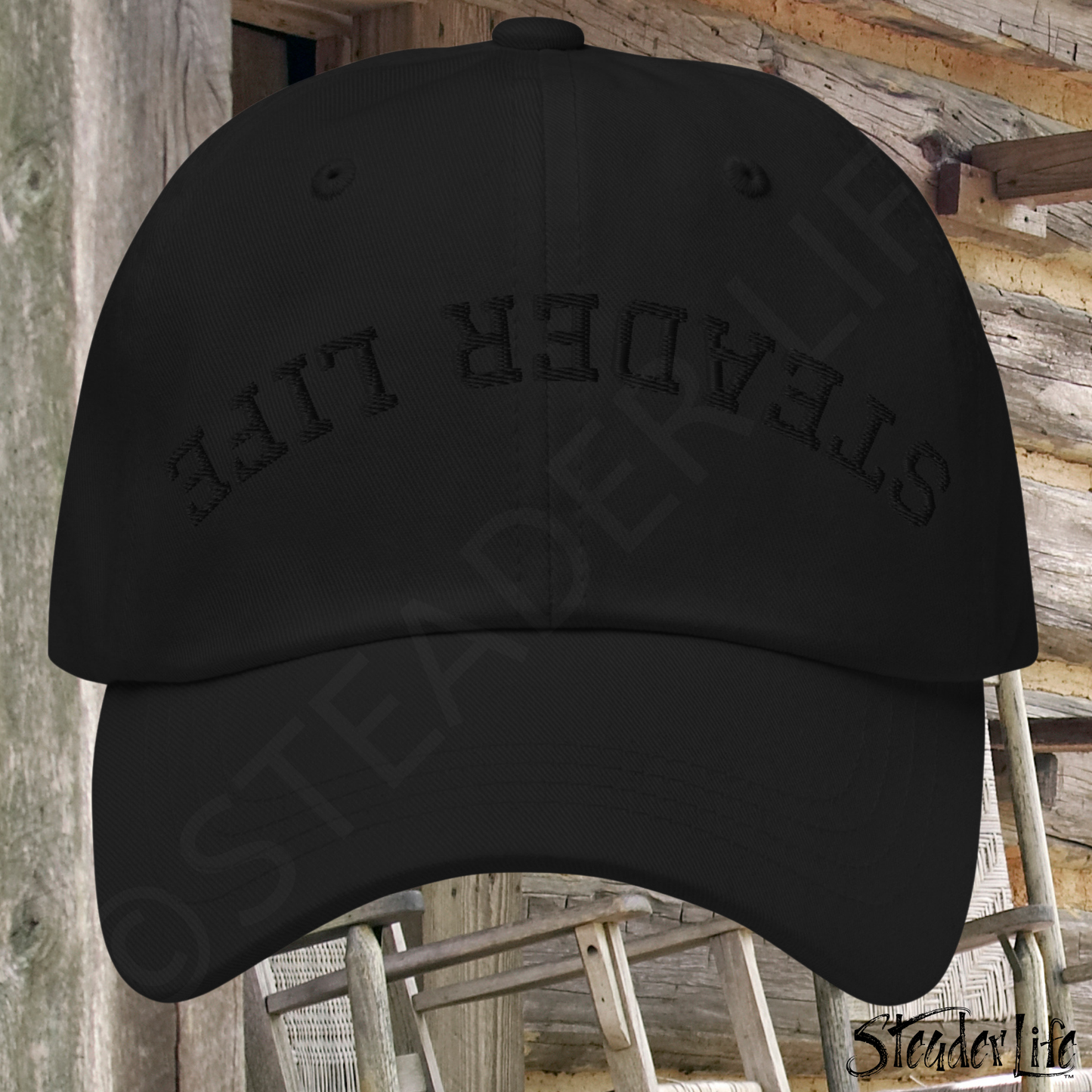 Steader Life™ Flip Out Black Puff - Dark Embroidered Classic Ball Cap