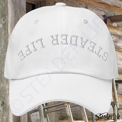 Steader Life™ Flip Out White Puff - Embroidered Classic Ball Cap