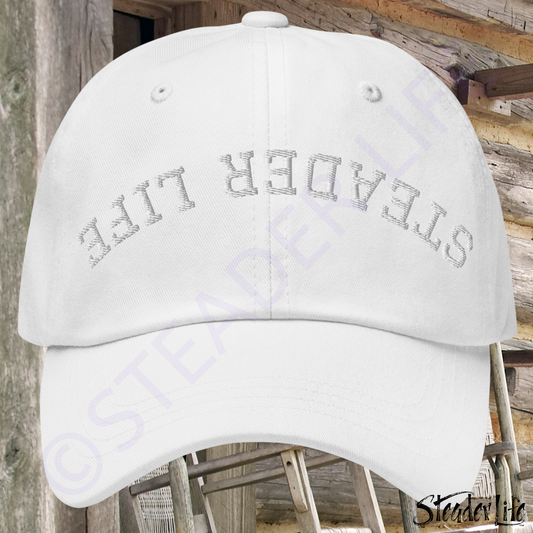 Steader Life™ Flip Out White Puff - Embroidered Classic Ball Cap