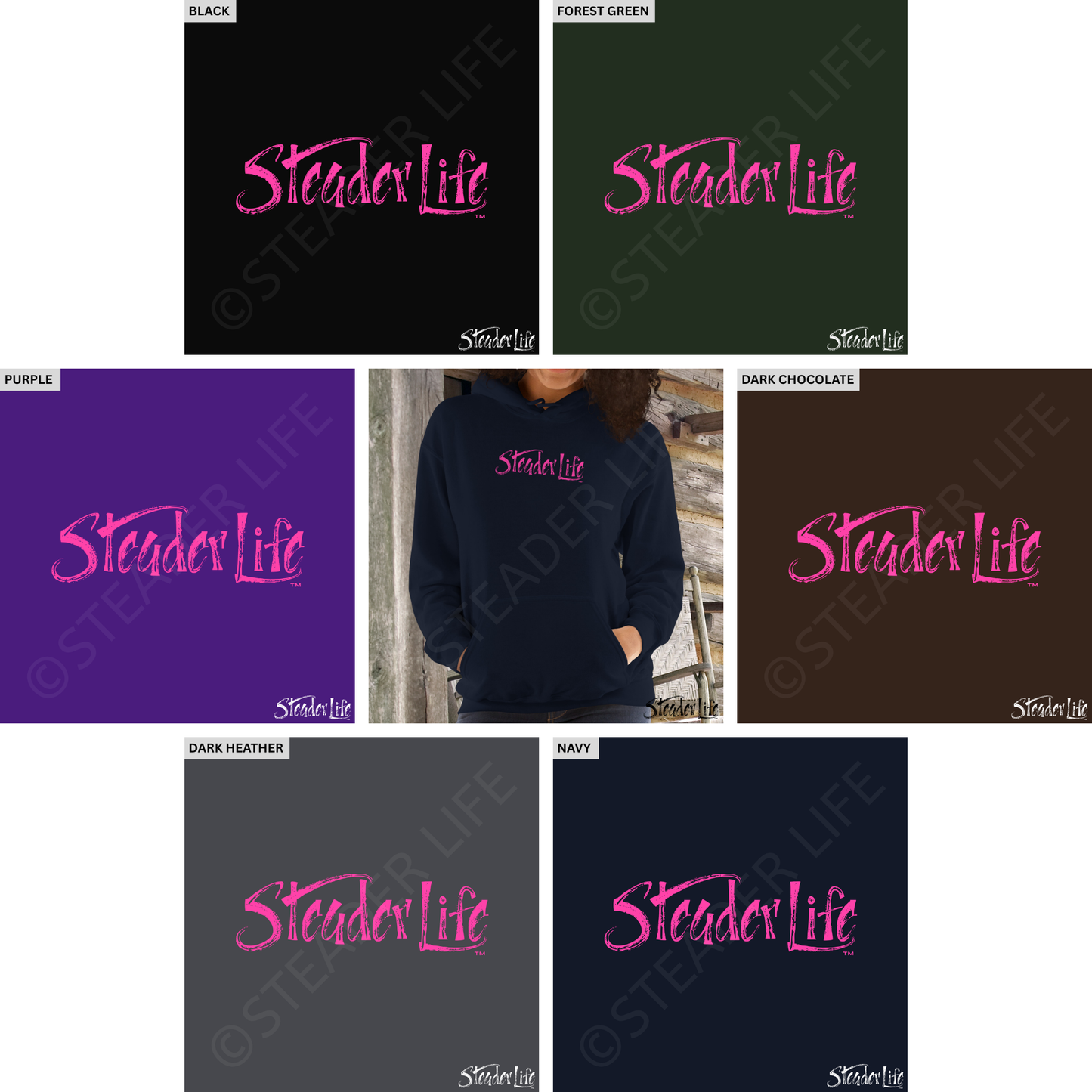 Steader Life™ Wild Berry Logo - Dark Women's Hoodie