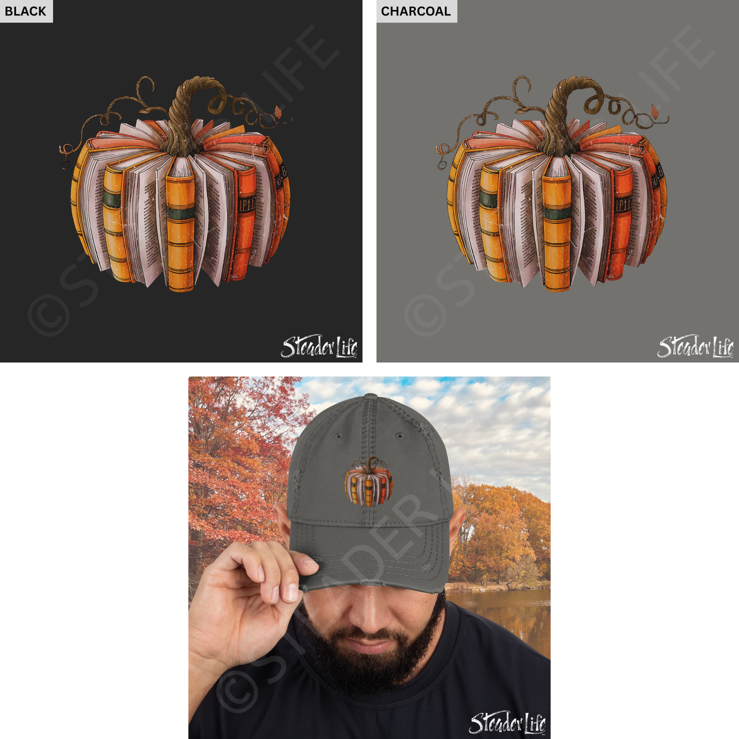 Pumpkin Novelty - Dark Distressed Ball Cap