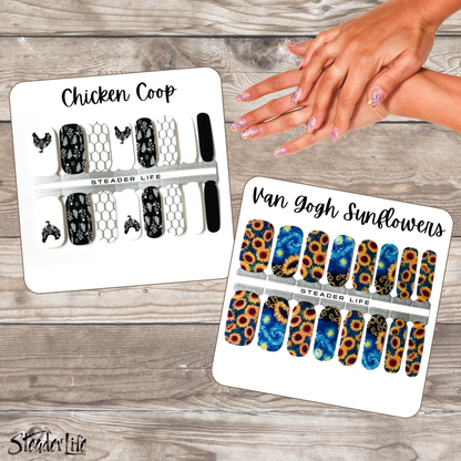 Country Charm Non-Toxic Nail Wraps | 2 Set Bundle