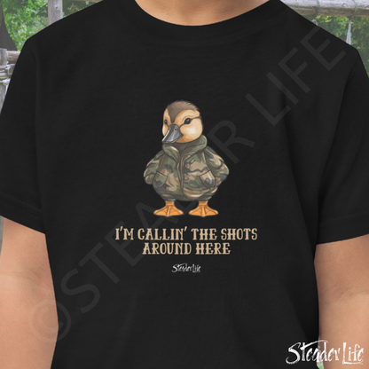 Callin' The Shots Boy Duck - Dark Toddler Tee