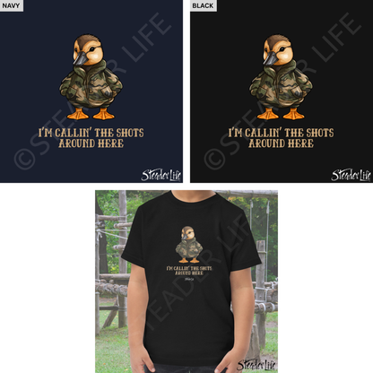Callin' The Shots Boy Duck - Dark Toddler Tee