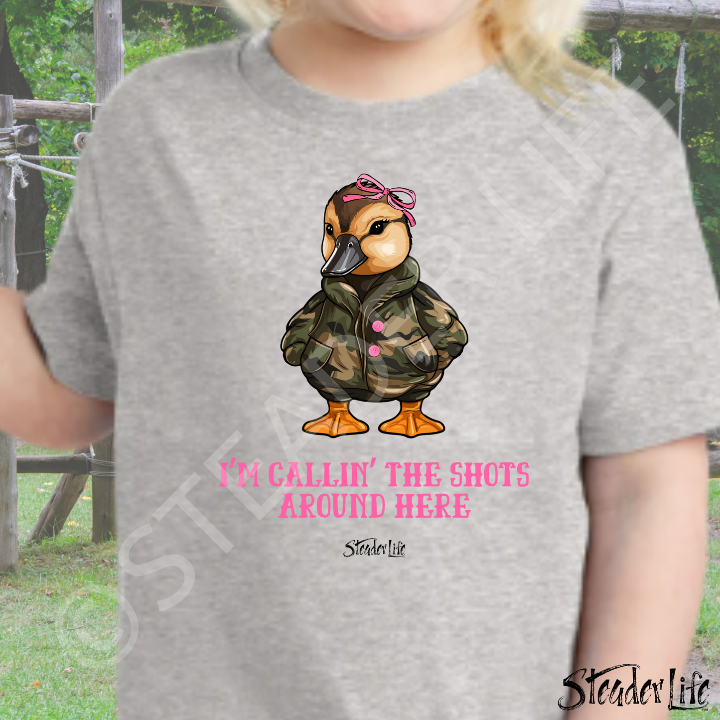 Callin' The Shots Girl Duck - Toddler Tee