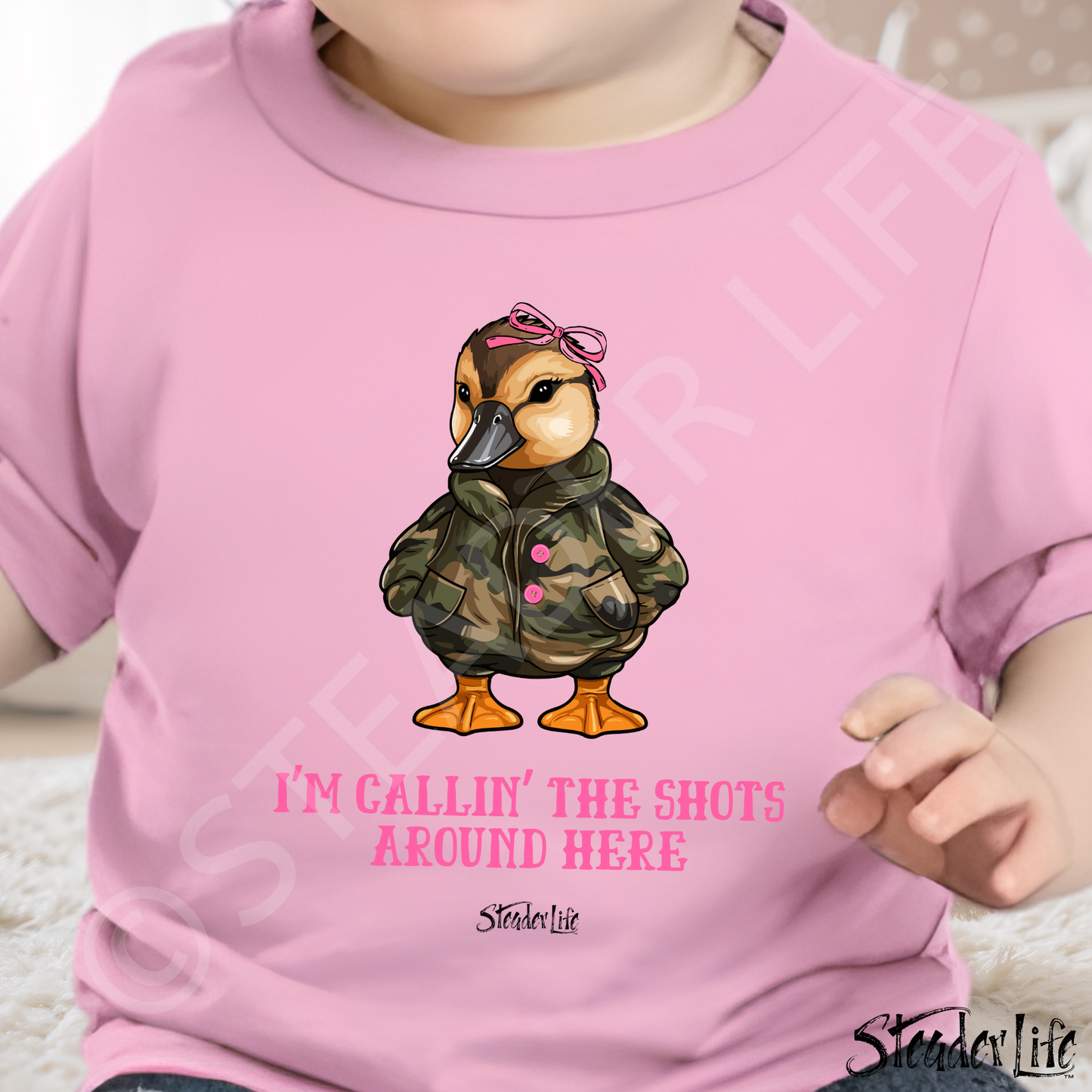 Callin' The Shots Girl Duck - Baby Tee