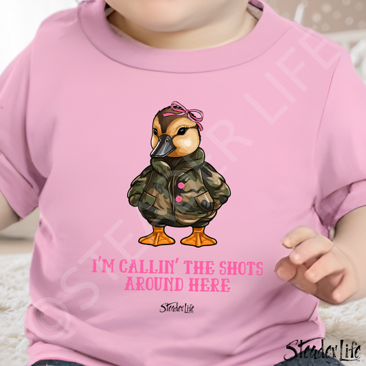 Callin' The Shots Girl Duck - Baby Tee