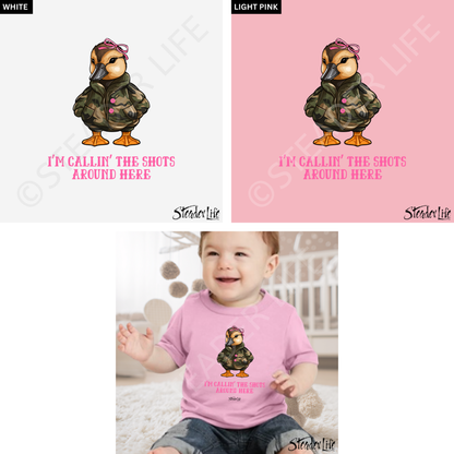 Callin' The Shots Girl Duck - Baby Tee