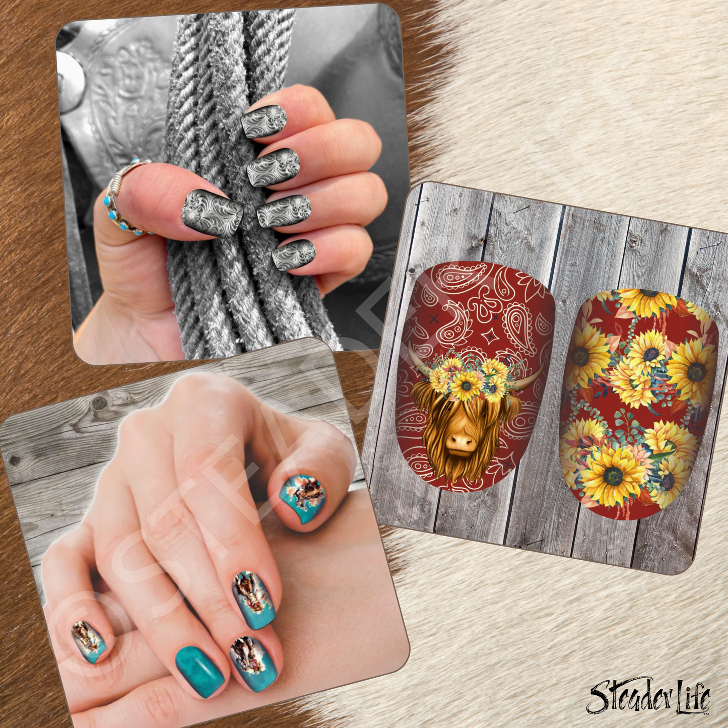 Sterling Rodeo Darling Nail Wraps | 3 Set Bundle