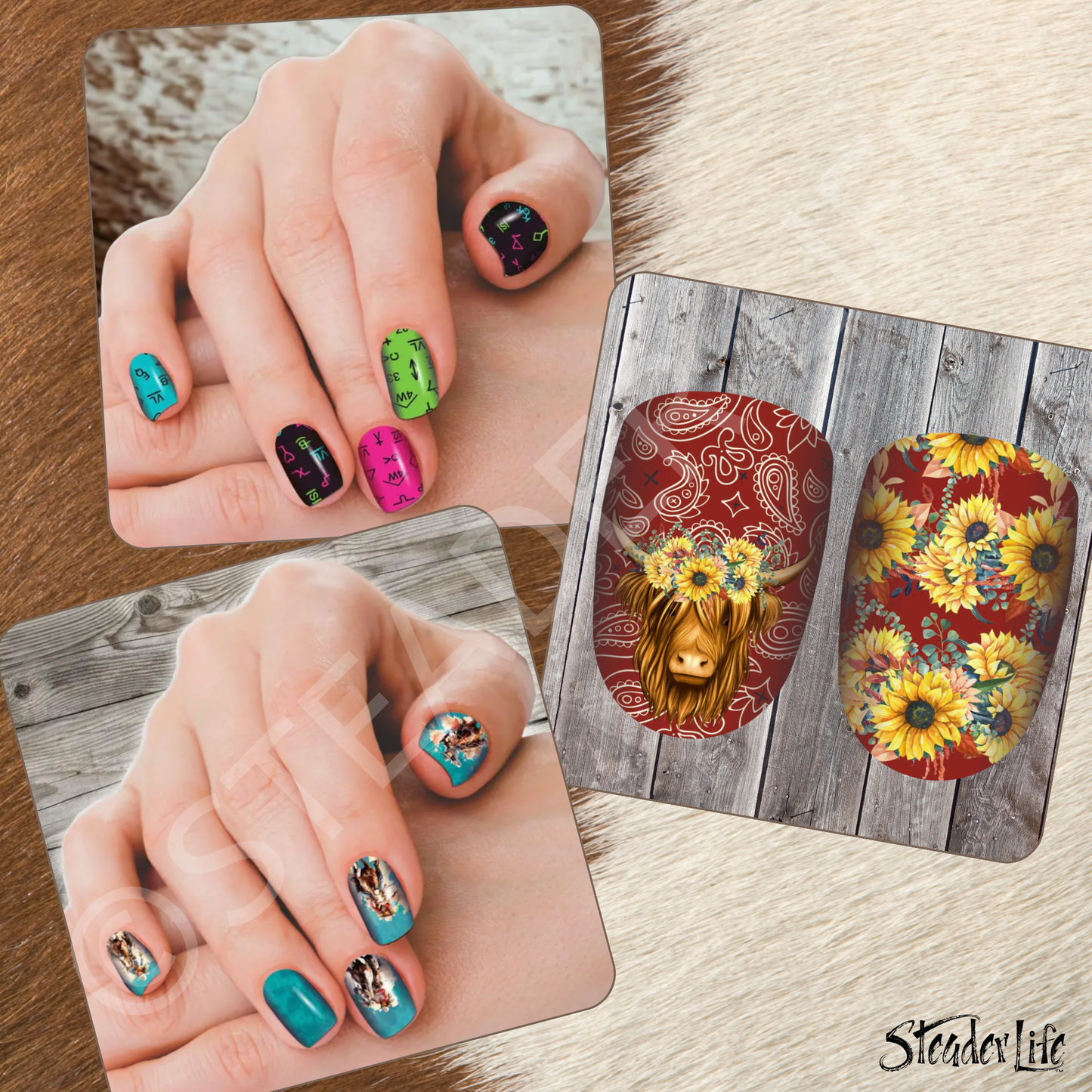 Cowgirl Spirit Nail Wraps | 3 Set Bundle