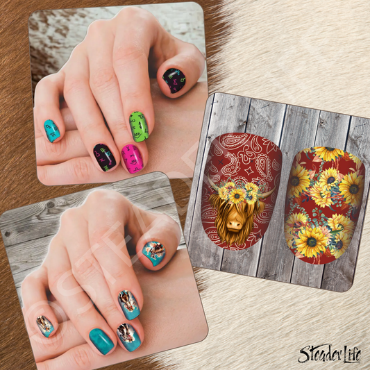 Cowgirl Spirit Nail Wraps | 3 Set Bundle