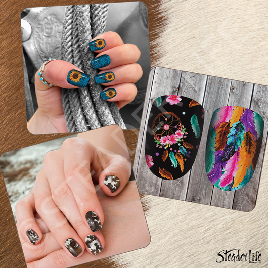 Cattle Drive Dreamer Nail Wraps | 3 Set Bundle