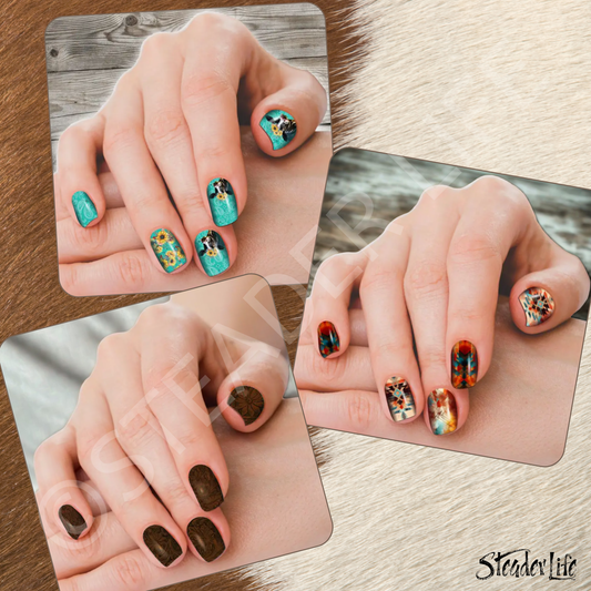 Country Girl At Heart Nail Wraps | 3 Set Bundle