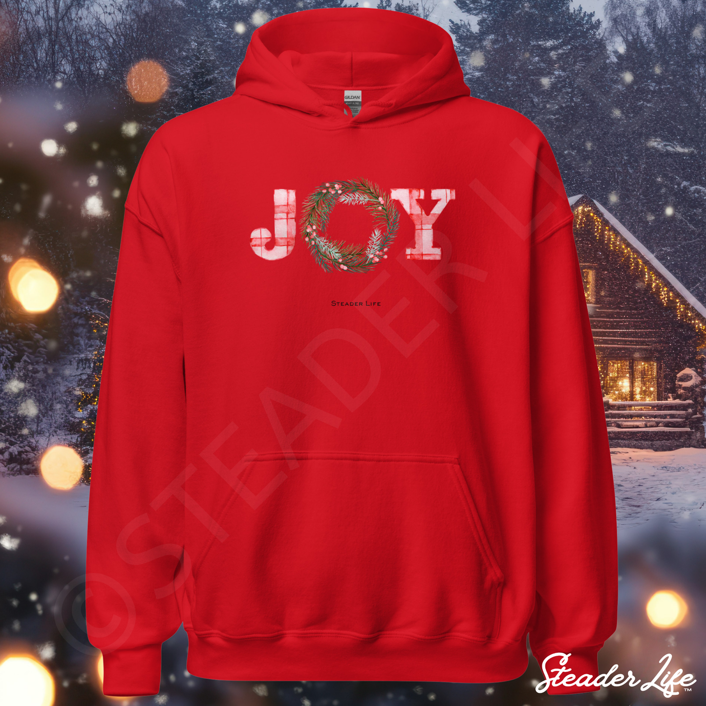 Joy Plaid & Yew Berries - Women's Hoodie