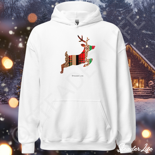 Winter Glam Leaping Buck - Women's Hoodie