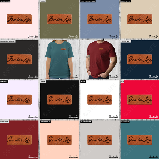 Ashe Leather Patch | Organic Cotton Adult Tee