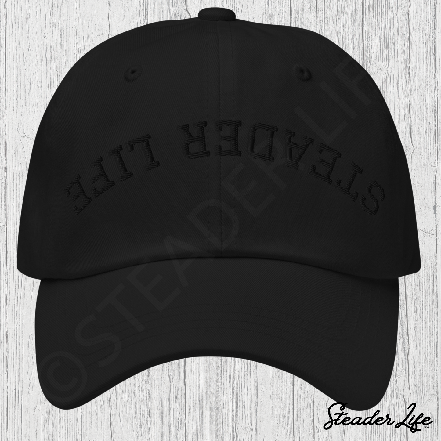 Steader Life™ Flip Out Black Puff - Dark Embroidered Classic Ball Cap