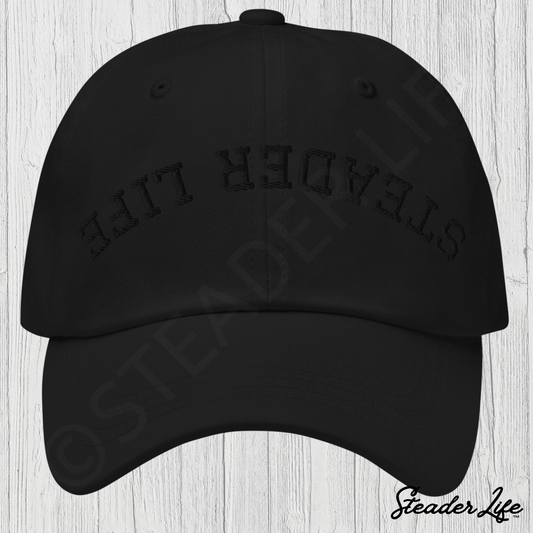 Steader Life™ Flip Out Black Puff - Dark Embroidered Classic Ball Cap