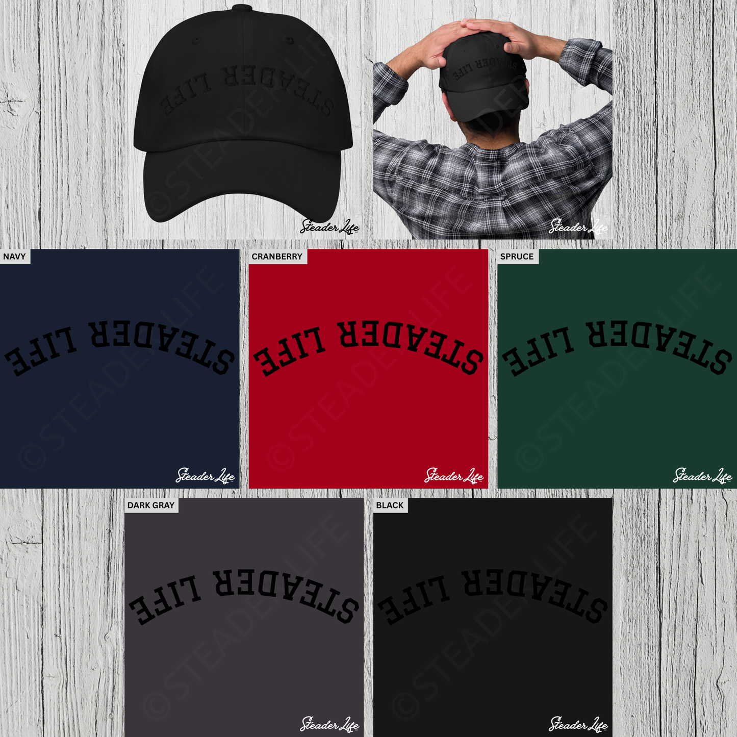 Steader Life™ Flip Out Black Puff - Dark Embroidered Classic Ball Cap