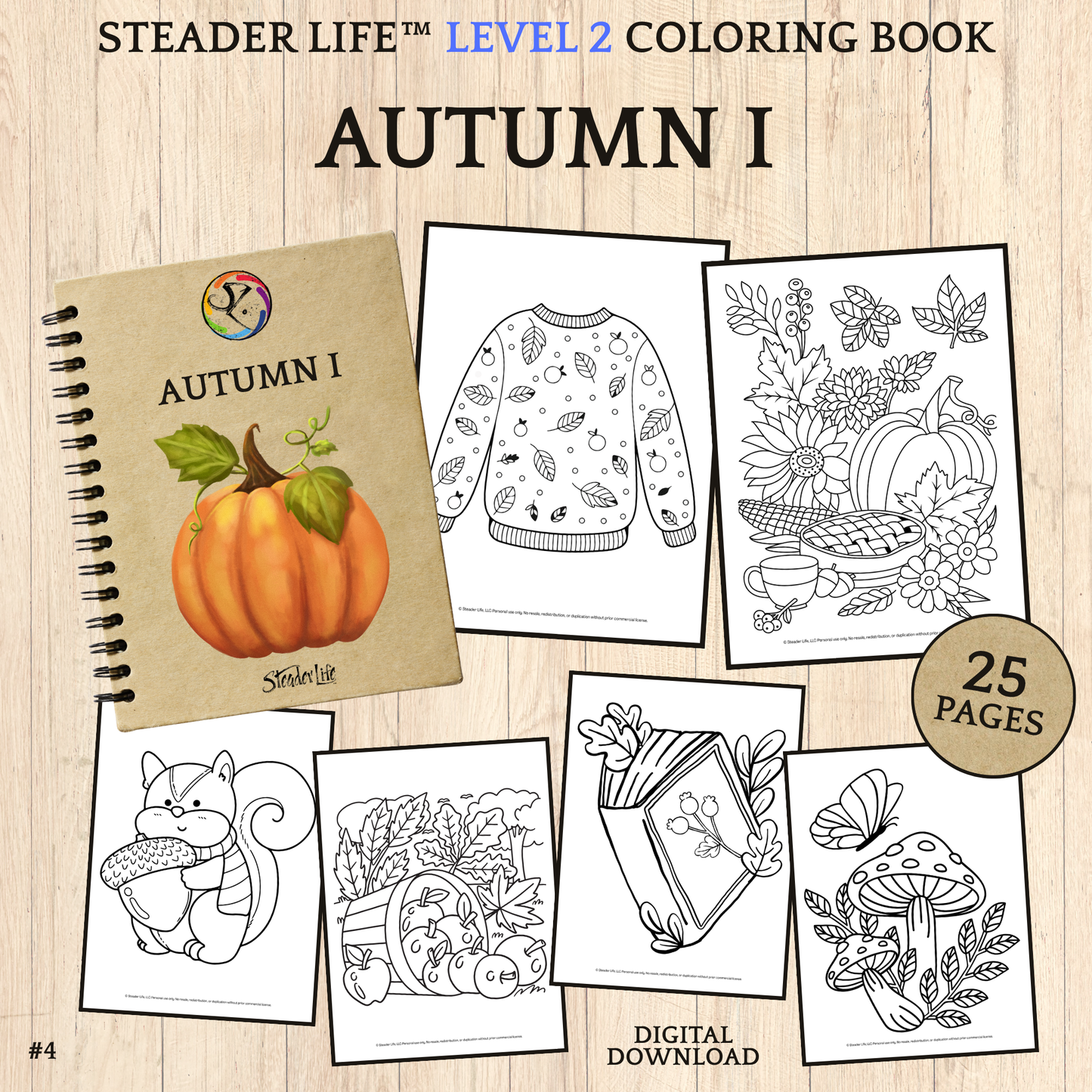 Autumn I - Level 2 Coloring Book Download