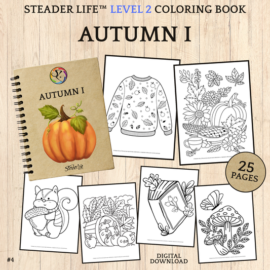 Autumn I - Level 2 Coloring Book Download