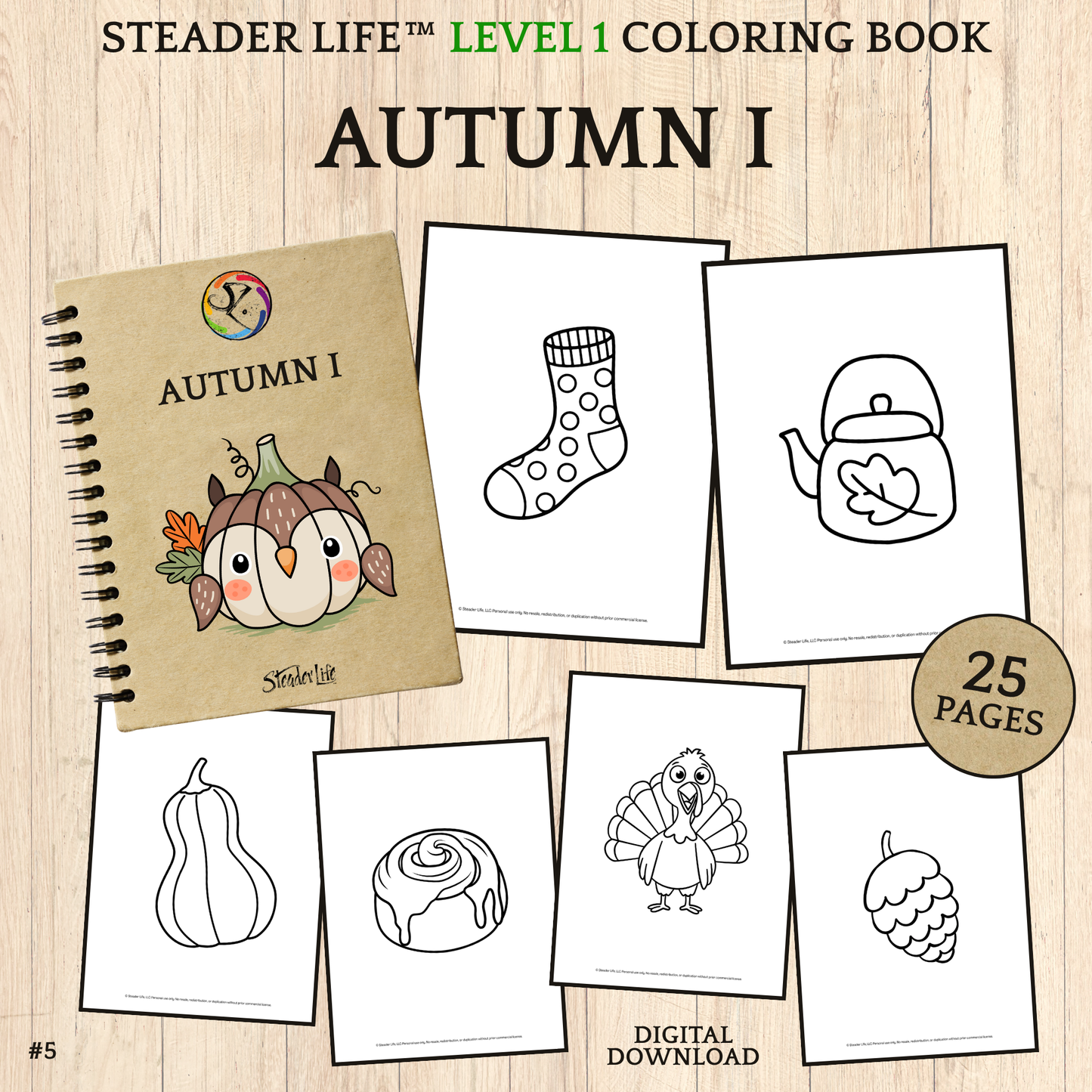Autumn I - Level 1 Coloring Book Download