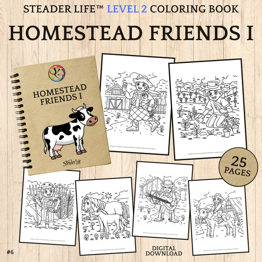 Homestead Friends I - Level 2 Coloring Book Download
